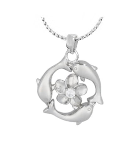 Dolphin Hibiscus Ash Pendant Urn - Love Charms™ Option
