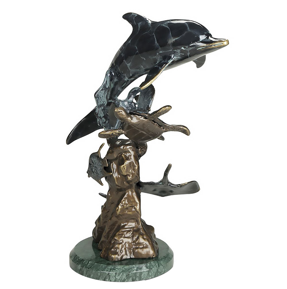 Dolphin Stingray Sea Turtle Friends Adult Cremation Urn