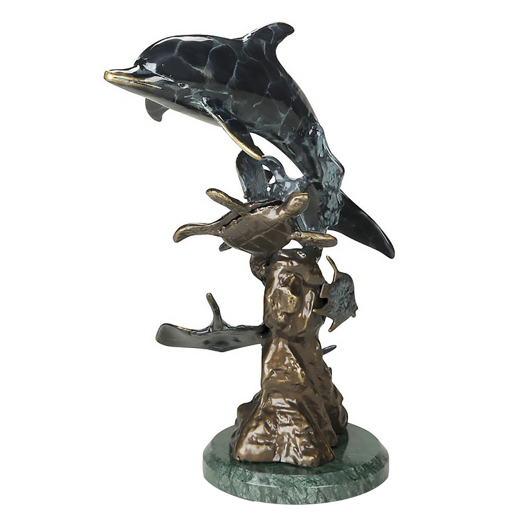 Dolphin Stingray Sea Turtle Friends Adult Cremation Urn