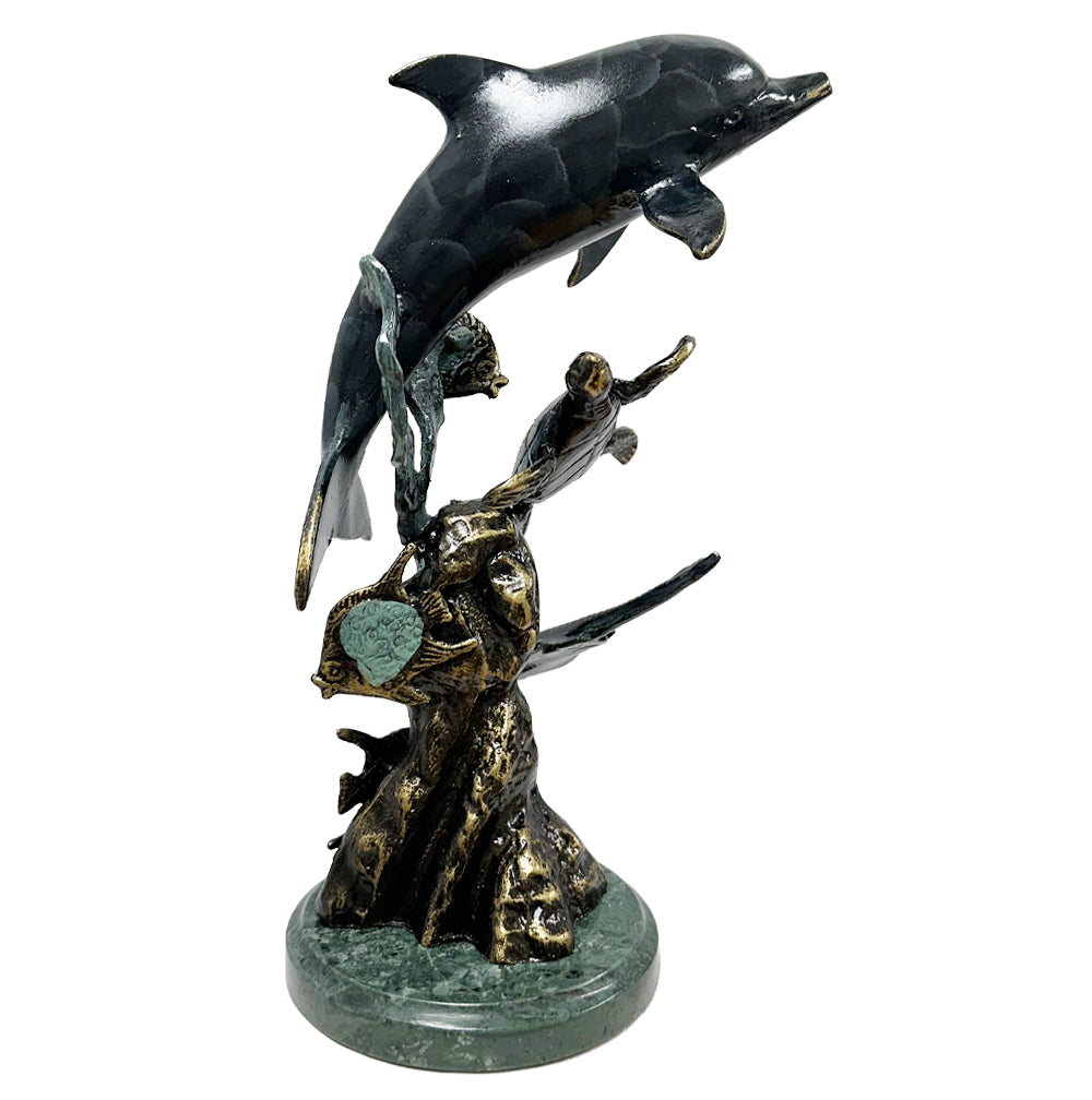 Dolphin Stingray Sea Turtle Friends Adult Cremation Urn