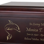 Dolphin Jumping Cremation Urn Engraved