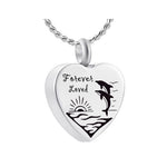 Dolphin Memories Forever Loved Ash Pendant Urn - Love Charms® Option