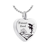Dolphin Memories Forever Loved Ash Pendant Urn - Love Charms® Option
