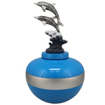 Jumping Dolphins Pewter Cremation Urn - Pro Diamond Engraving