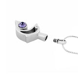 Dolphin Purple Crystal Ash Jewelry Urn - Love Charms Option