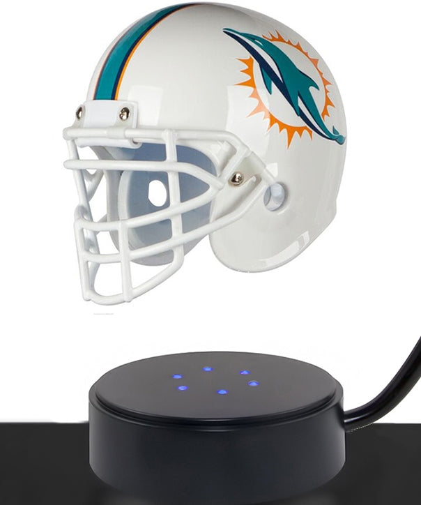 Football Cremation Urn & Miami Dolphins Hover Helmet Décor