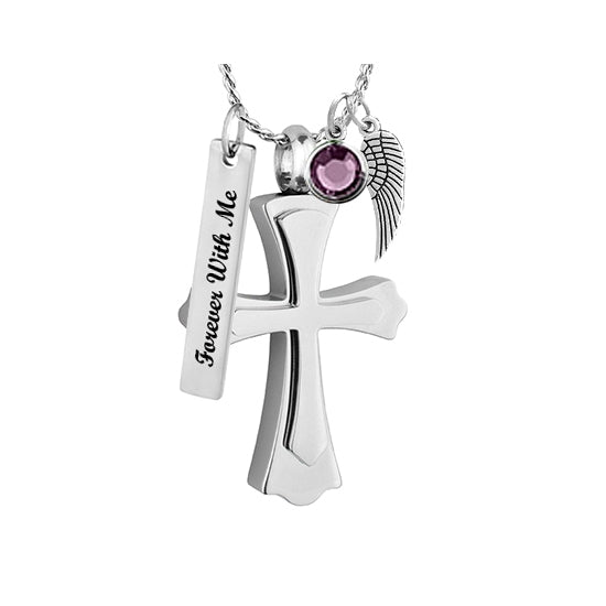 Double Cross Cremation Jewelry Urn