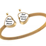 Double Heart - For Two - Gold Bracelet Urn