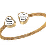 Double Heart - For Two - Gold Bracelet Urn