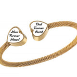 Double Heart - For Two - Gold Bracelet Urn