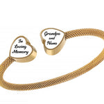 Double Heart - For Two - Gold Bracelet Urn