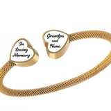Double Heart - For Two - Gold Bracelet Urn