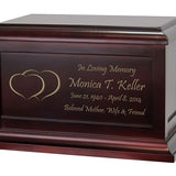 Double Hearts Cremation Urn