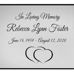 Double Heart Name Plates For Cremation Urns