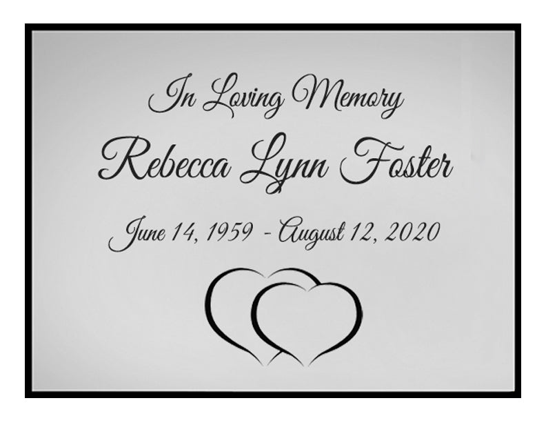 Double Heart Name Plates For Cremation Urns
