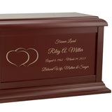 Double Hearts Cremation Urn