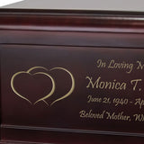 Double Hearts Cremation Urn