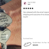 Double Heart - For Two - Stainless Bracelet Urn