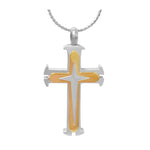 Double Iron Cross Cremation Jewelry Urn - Love Charms® Option