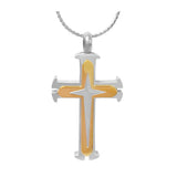 Double Iron Cross Cremation Jewelry Urn - Love Charms® Option