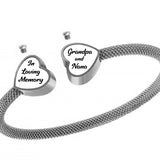 Double Heart - For Two - Stainless Bracelet Urn