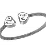 Double Heart - For Two - Stainless Bracelet Urn