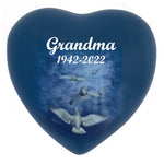 Angelic Doves Heart Keepsake Urn - Stand Option