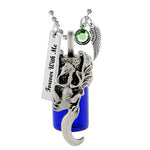 Dragon Blue Cobalt Pendant Urn - Love Charms Option