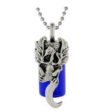 Dragon Blue Cobalt Pendant Urn - Love Charms Option