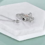 Dragonfly Heart Ash Jewelry Urn - Love Charms™ Option