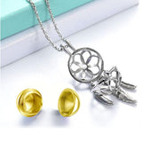 Gold Dreamcatcher Ornament Urn - Engraved Tag Option