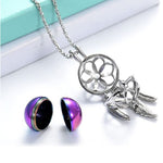 Rainbow Dreamcatcher Ornament Urn - Engraved Tag Option