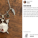 Drum Set Cremation Jewelry Urn - Love Charms™ Option