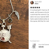 Drum Set Cremation Jewelry Urn - Love Charms™ Option