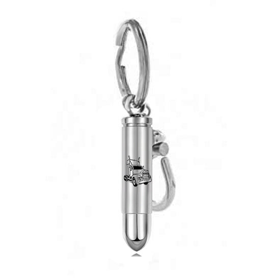 Semi Truck Bullet 357 Magnum Keychain Keepsake Urn