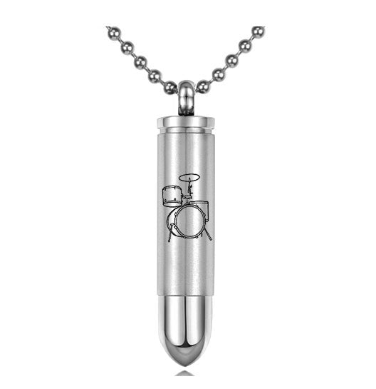 Drum Bullet Pendant Urn - Love Charms Option