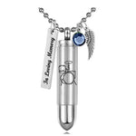 Drum Bullet Pendant Urn - Love Charms Option