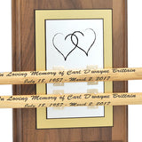Drum Stick Pair Keepsake Urns Walnut Display