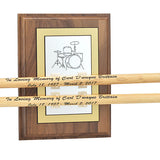 Drum Stick Pair Keepsake Urns Walnut Display