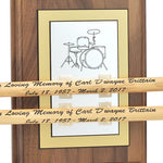 Drum Stick Pair Keepsake Urns Walnut Display
