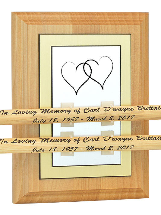 Drum Stick Pair Keepsake Urns Cherry Display