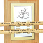 Drum Stick Pair Keepsake Urns Cherry Display