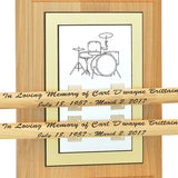 Drum Stick Pair Keepsake Urns Cherry Display