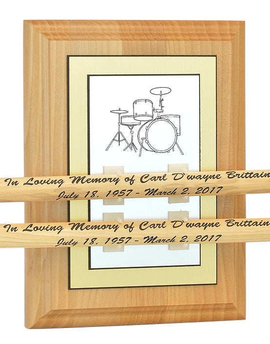 Drum Stick Pair Keepsake Urns Cherry Display