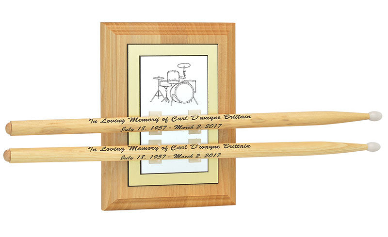 Drum Stick Pair Keepsake Urns Cherry Display