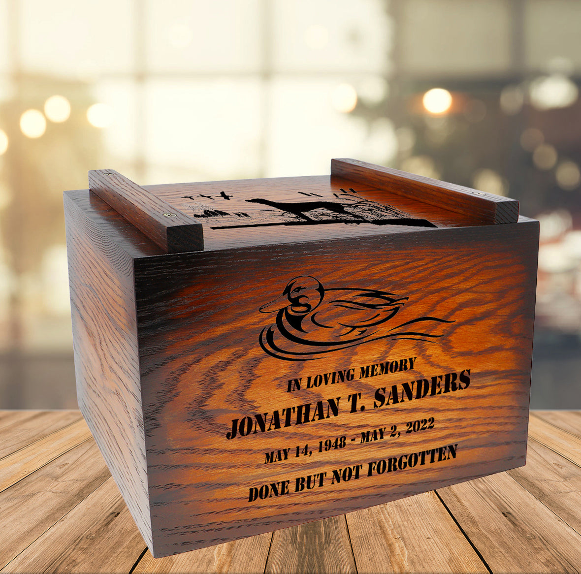 Rodeo Deer & Duck Hunter Ammo Box Cremation Urn - Made in USA