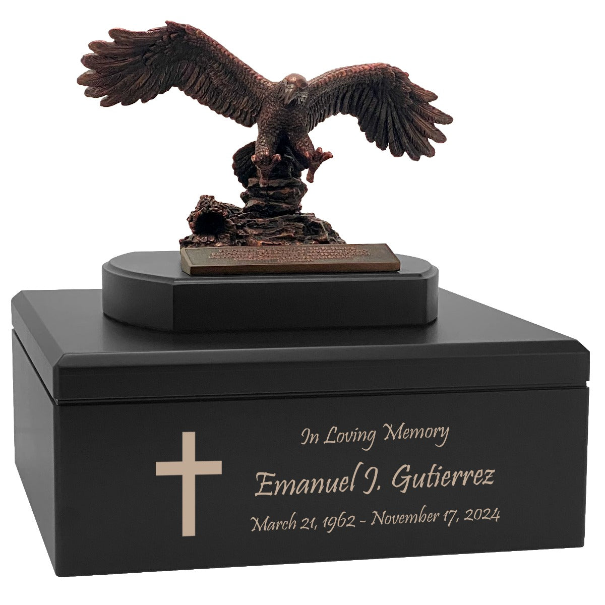 Eagle Faith Isaiah 40:31 Adult Cremation Urn - English or Spanish Language