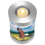 Eagle In Flight Candle Cremation Urn - Engraving Available - LED Candle Included