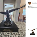 Bald Eagle Catching Fish Art & Wood Cremation Urn