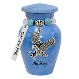 Blue Eagle Clouds Keepsake Urn - Love Charms® Option